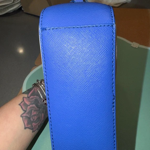 Kate Spade Make a Splash Mindy striped crossbody bag cat-eye sunglasses appliqué - Picture 3 of 9